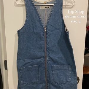 Top Shop Zip Up Denim dress